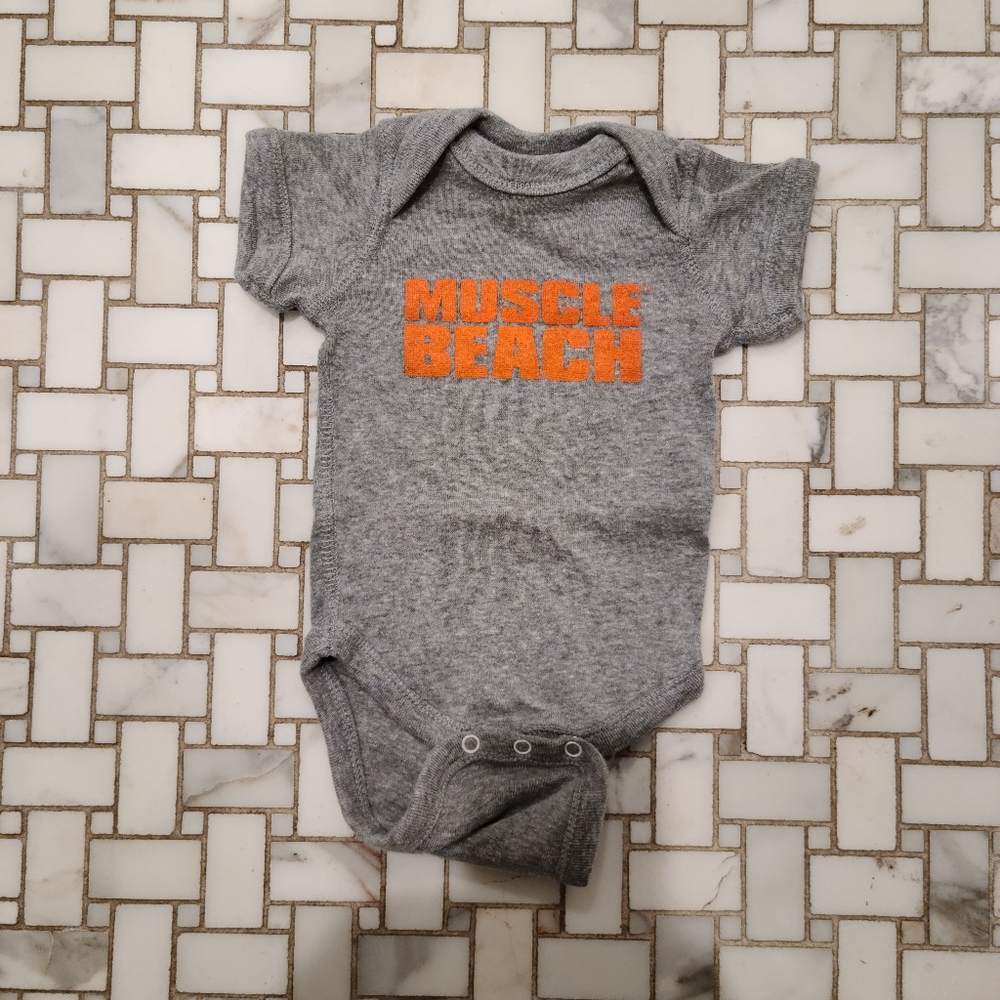 Muscle Beach baby onesie
